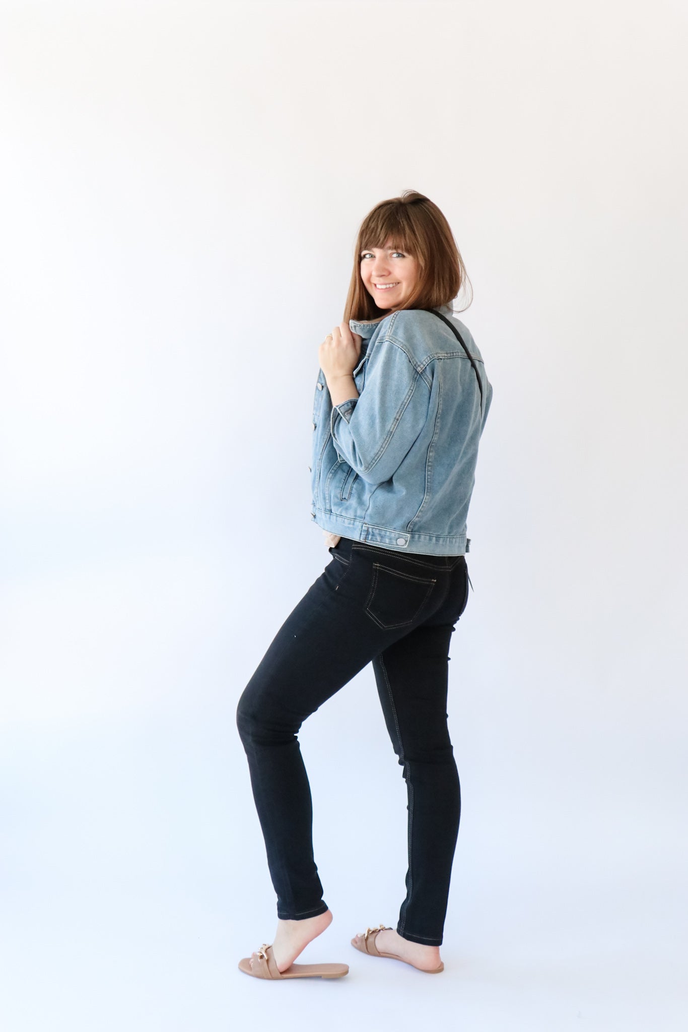 S-PLUS BLACK DENIM SKINNY JEANS
