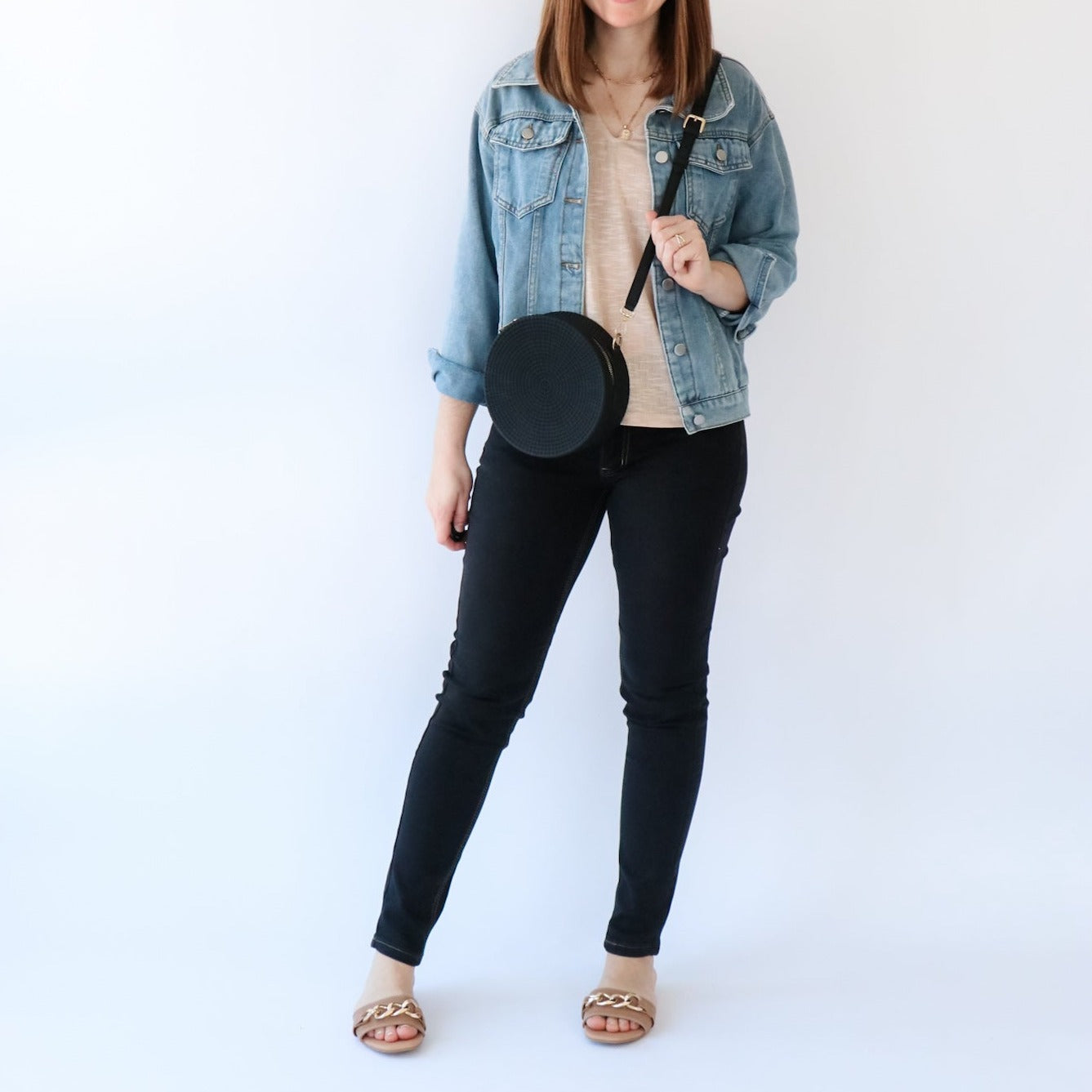 S-PLUS BLACK DENIM SKINNY JEANS