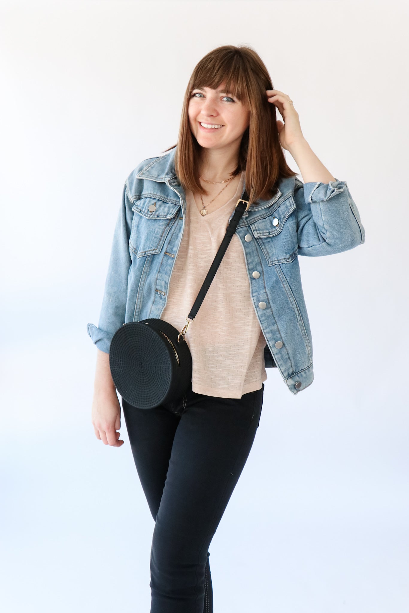 S-PLUS BLACK DENIM SKINNY JEANS