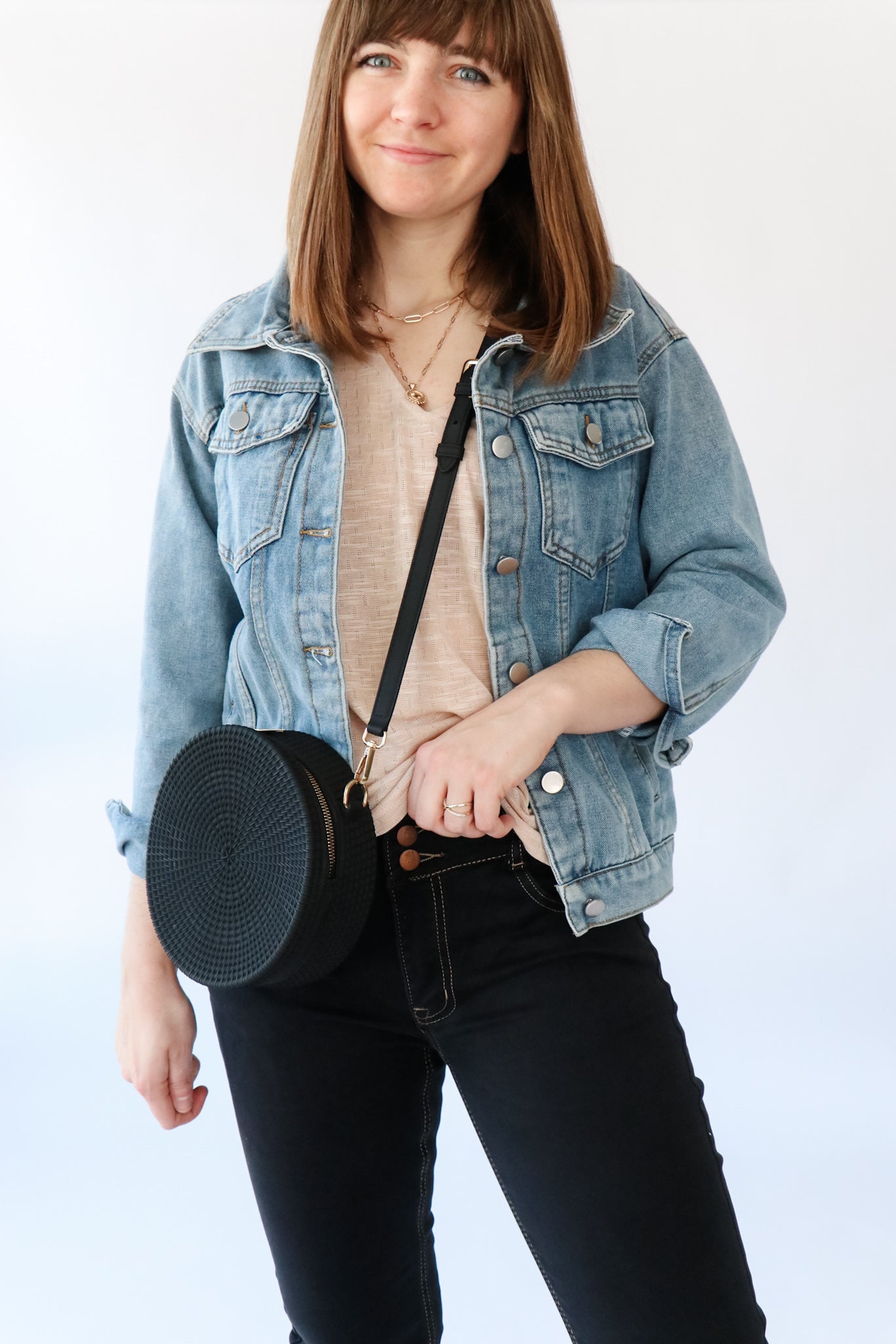 S-PLUS BLACK DENIM SKINNY JEANS