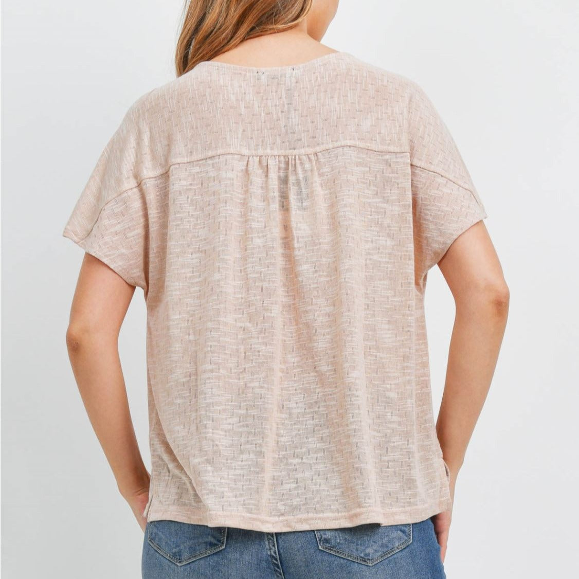 SHORT SLEEVE TOP TAN
