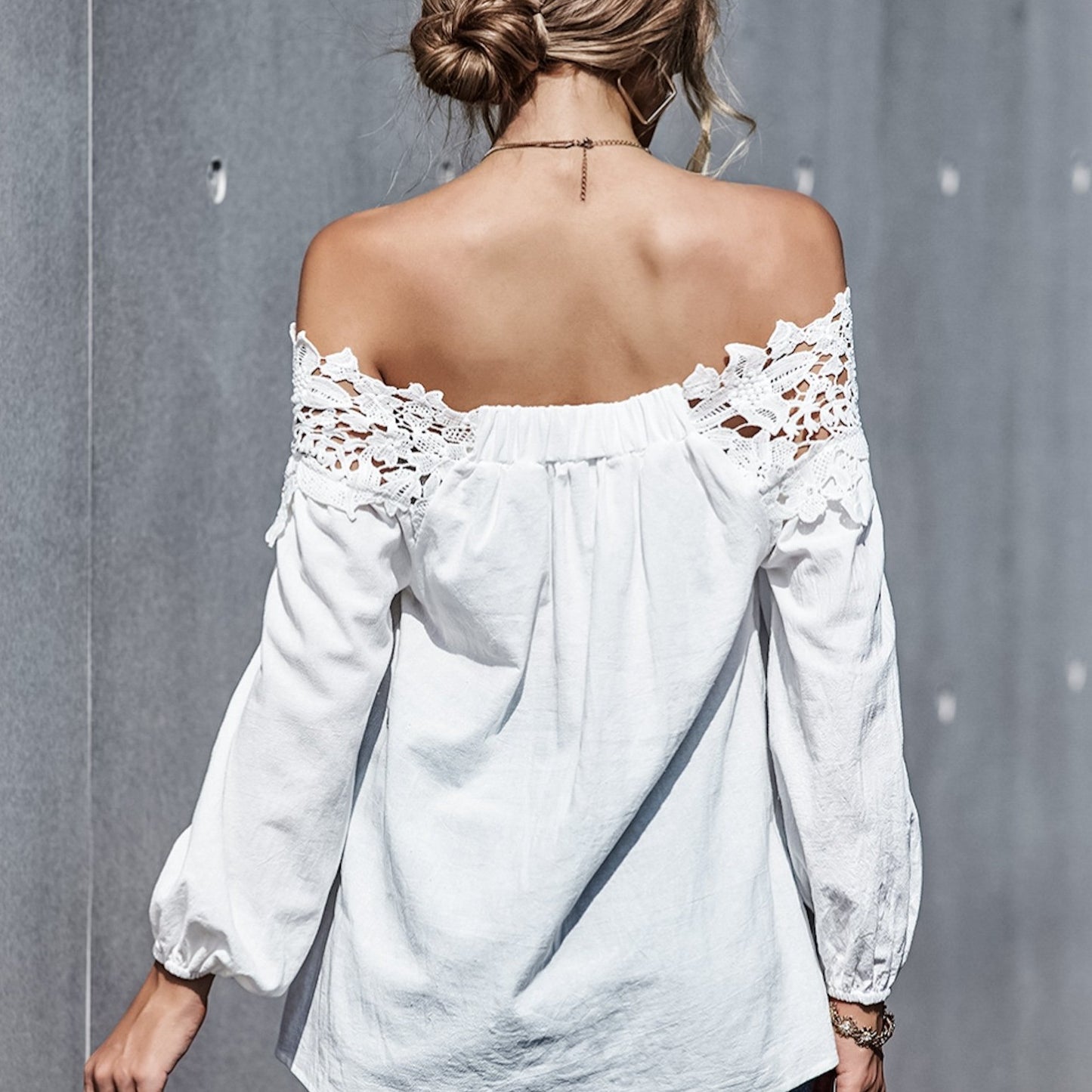 LACE OFF-THE-SHOULDER TOP